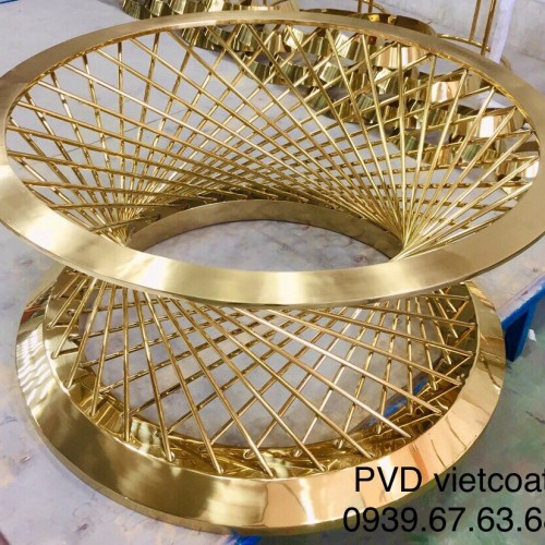 Bàn mạ pvd màu gold